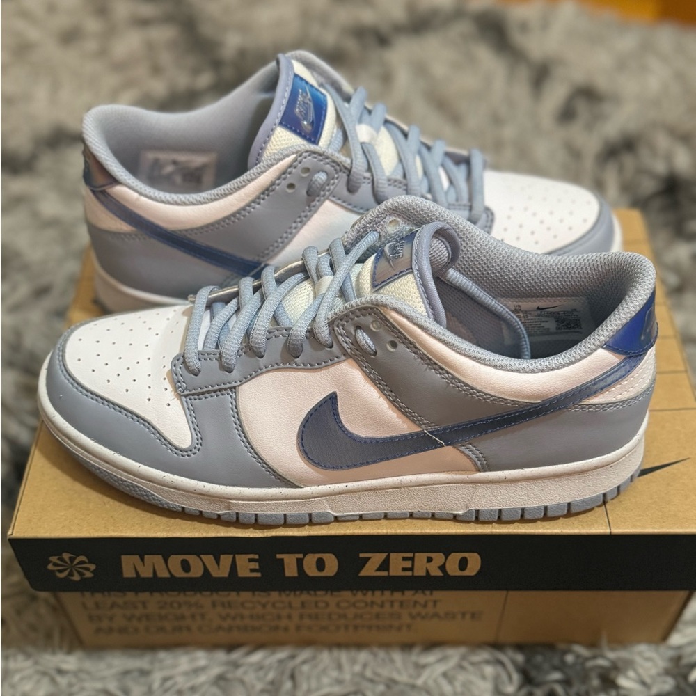 Blue Whisper Nike Dunk Low. Grade school